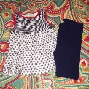 Red, White, & Navy Tank & Shorts